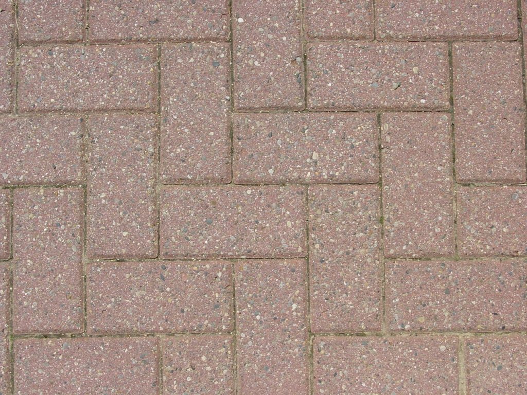 A pattern of bricks for a patio