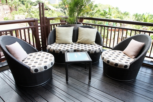 A beautiful set of deck furniture 